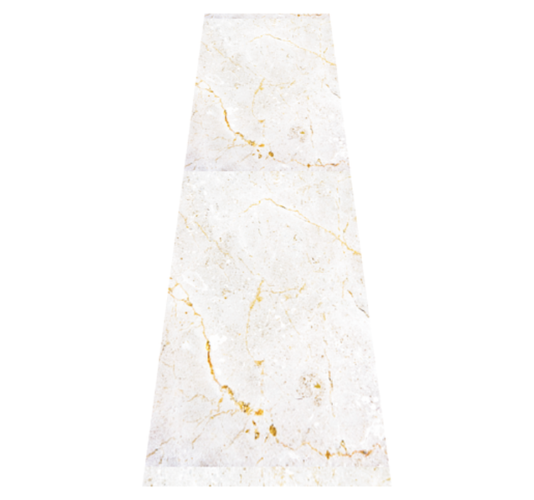 Tappeto vinile bagno marmo grigio e oro - TenStickers