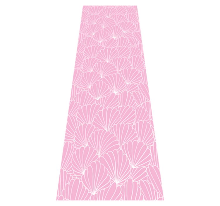 Tappeto vinile bagno con conchiglie rosa kawaii - TenStickers