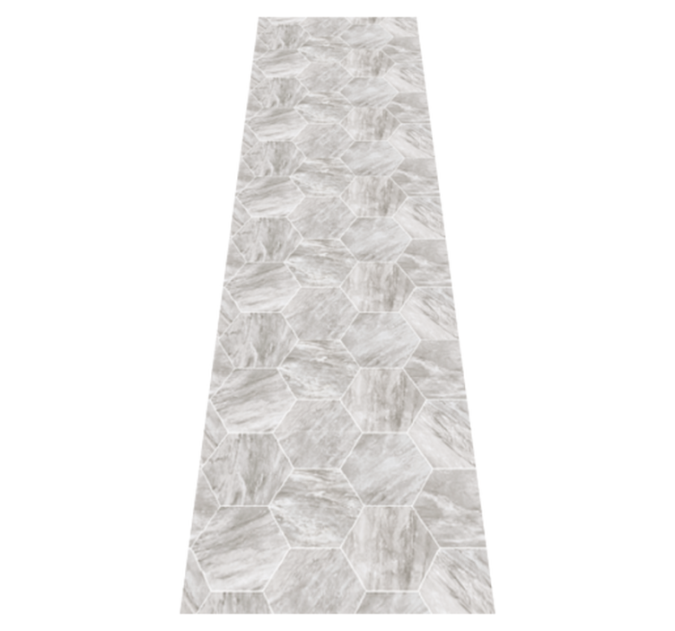 Tappeto vinile bagno motivo esagonale marmo oro - TenStickers