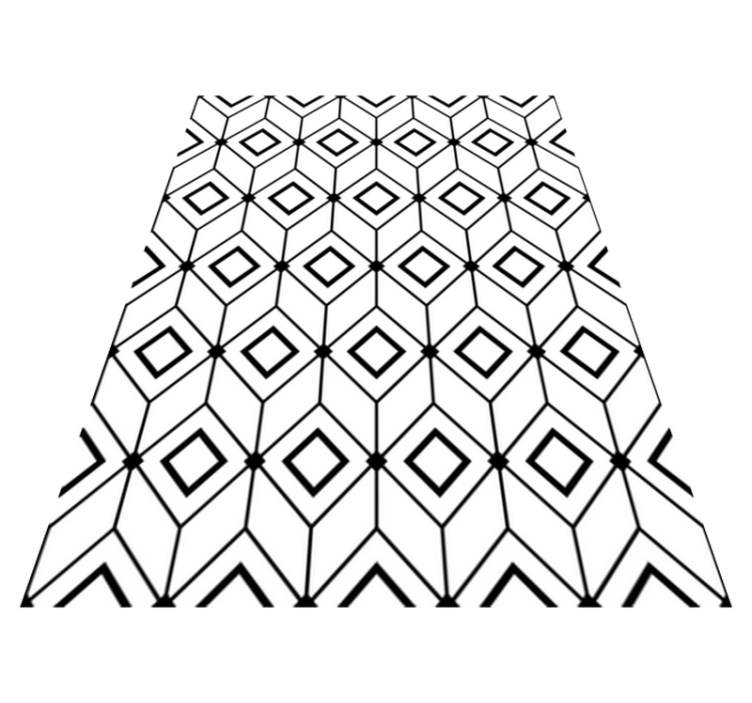 Tappeto vinile geometrico elementi a diamante moderni - TenStickers