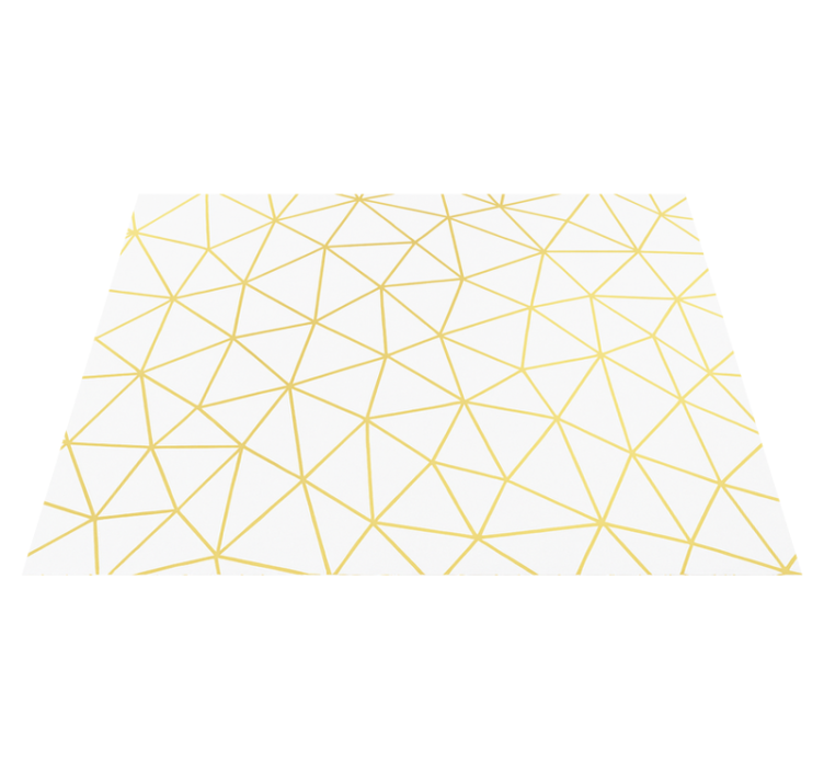 Tappeto vinile geometrico mosaico prismato dorato - TenStickers