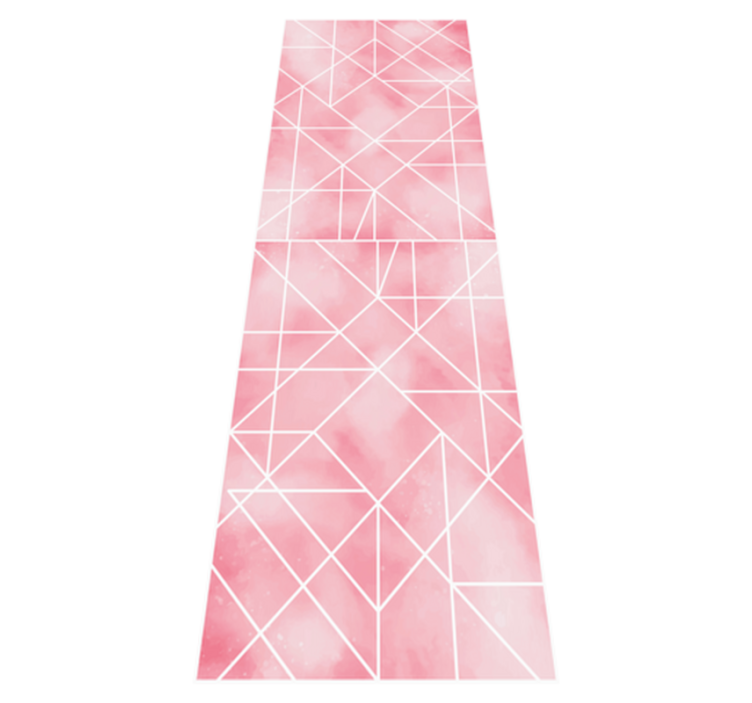 Tappeto pvc cucina motivo triangoli rosa - TenStickers