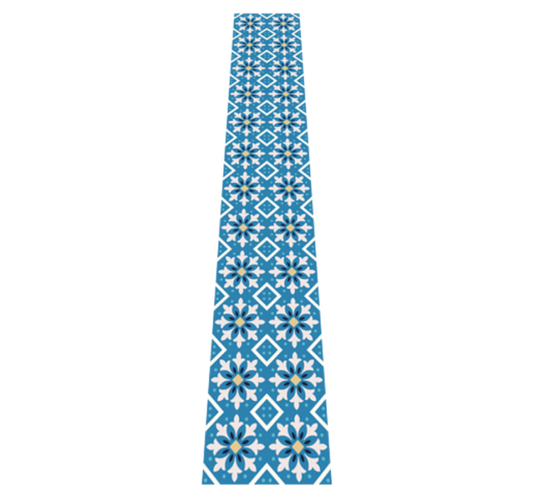 Tappeto pvc cucina piastrelle portoghesi azzurro baby - TenStickers