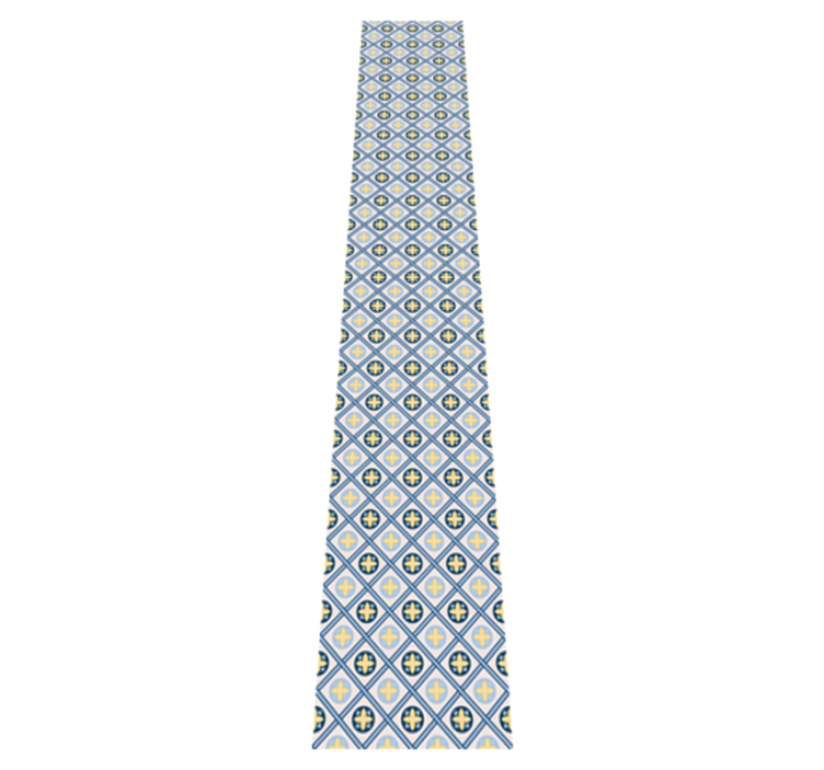 Tappeto pvc cucina piastrelle portoghesi azzurro giallo - TenStickers
