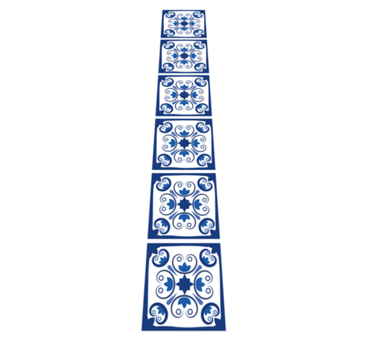 Tappeto pvc cucina piastrelle portoghesi blu tipiche - TenStickers