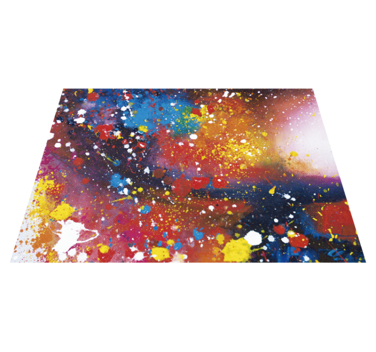 Tappeto in pvc moderno abstract Paint Splash - TenStickers