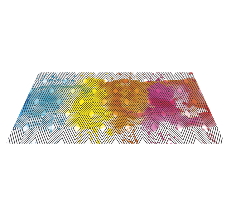 Tappeto in pvc moderno modello geometrico multicolore - TenStickers