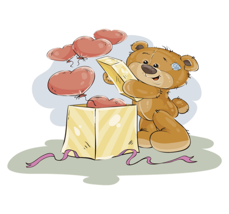 Tappeto vinile bebé celebrazione dell'orsacchiotto - TenStickers