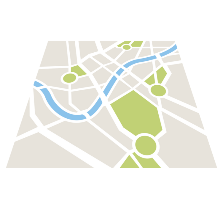 Tappeto vinile per bambini mappa della città parco giochi - TenStickers