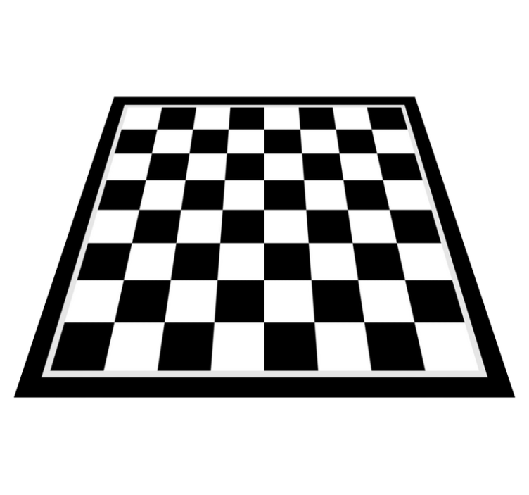 Tappeto vinile geometrico motivo a scacchiera - TenStickers