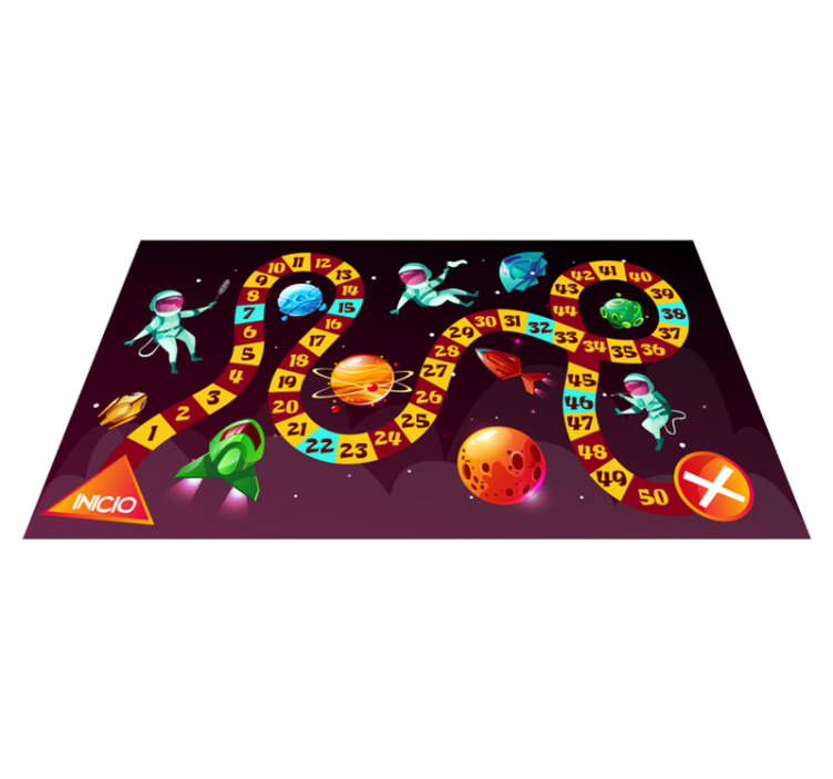 Tappeto vinile giochi gioco di avventure spaziali - TenStickers