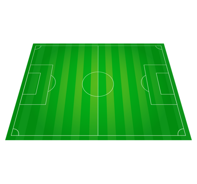 Tappeto vinile giochi concetto di campo da calcio - TenStickers