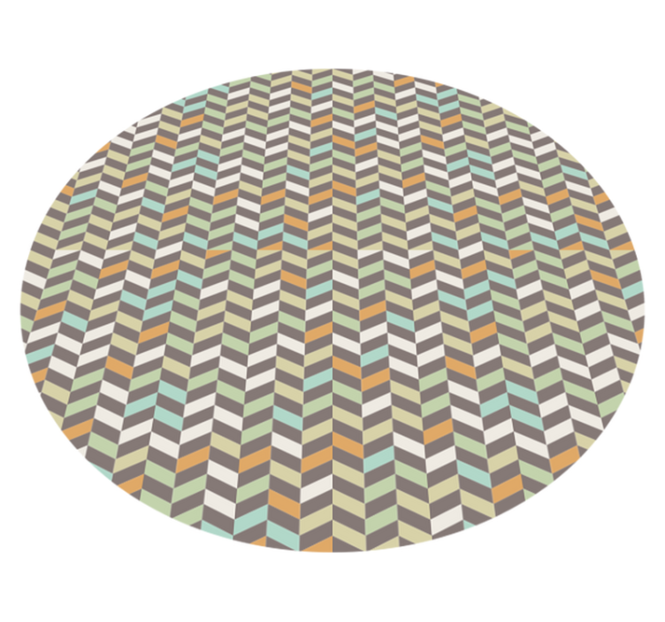 Tappeto vinile geometrico cerchio dello spettro chevron - TenStickers