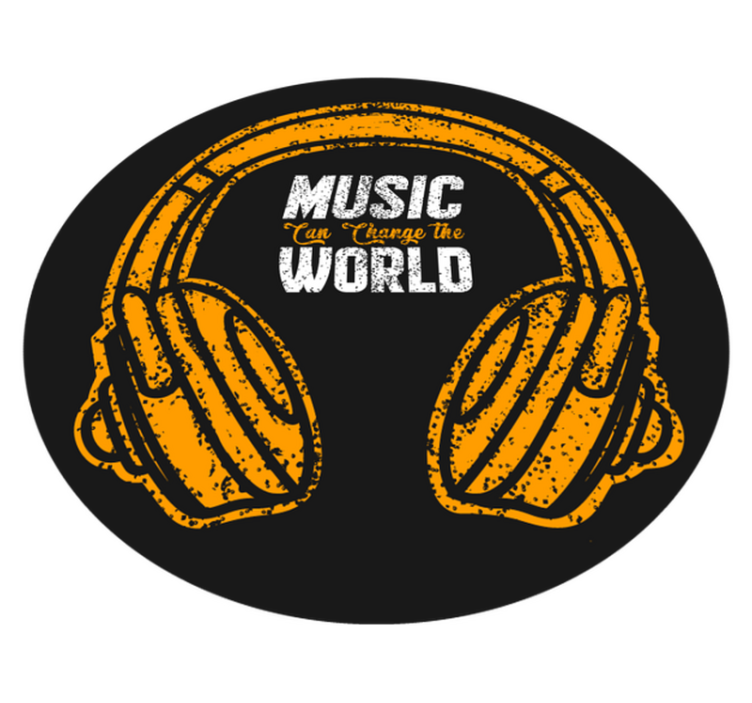 Tappeto vinile frase cambiamento del mondo della musica - TenStickers