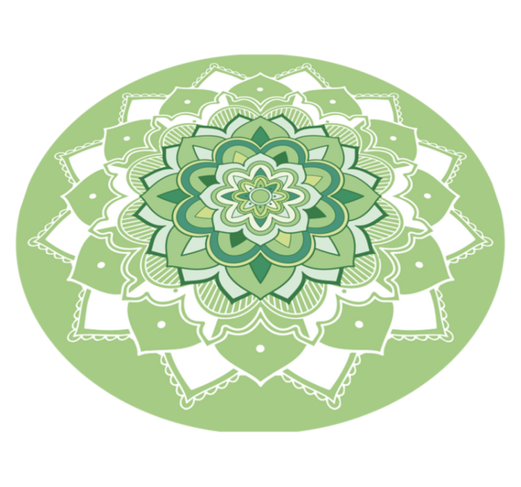 Tappeto vinile Mandala disegno mandala verde - TenStickers