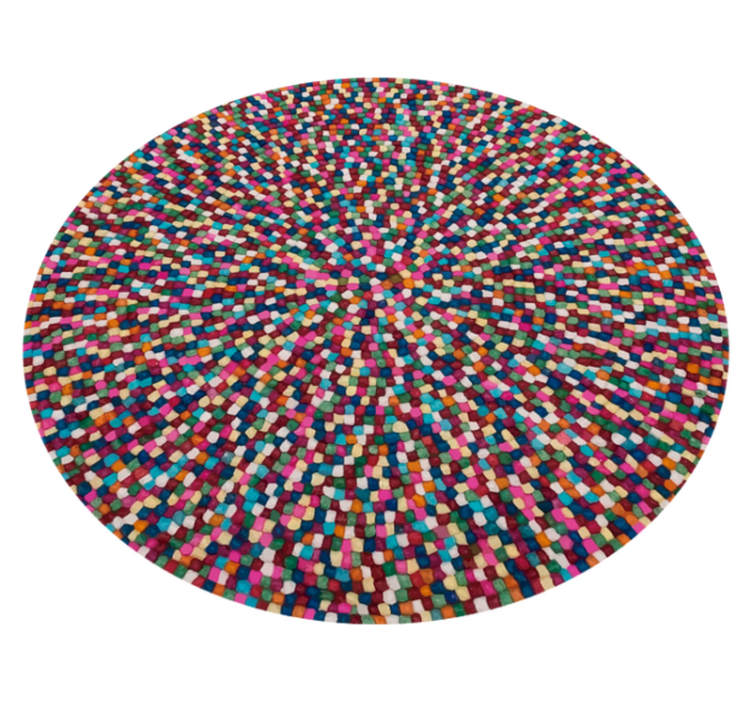 Tappeto vinile geometrico scoppio di mosaico colorato - TenStickers