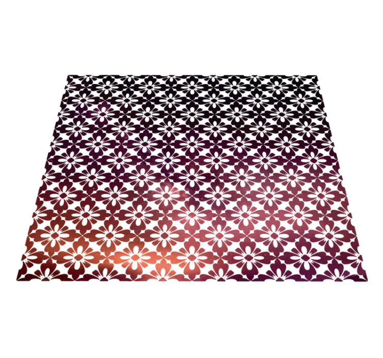 Tappeto in vinile floreale con fiori ornamentali - TenStickers