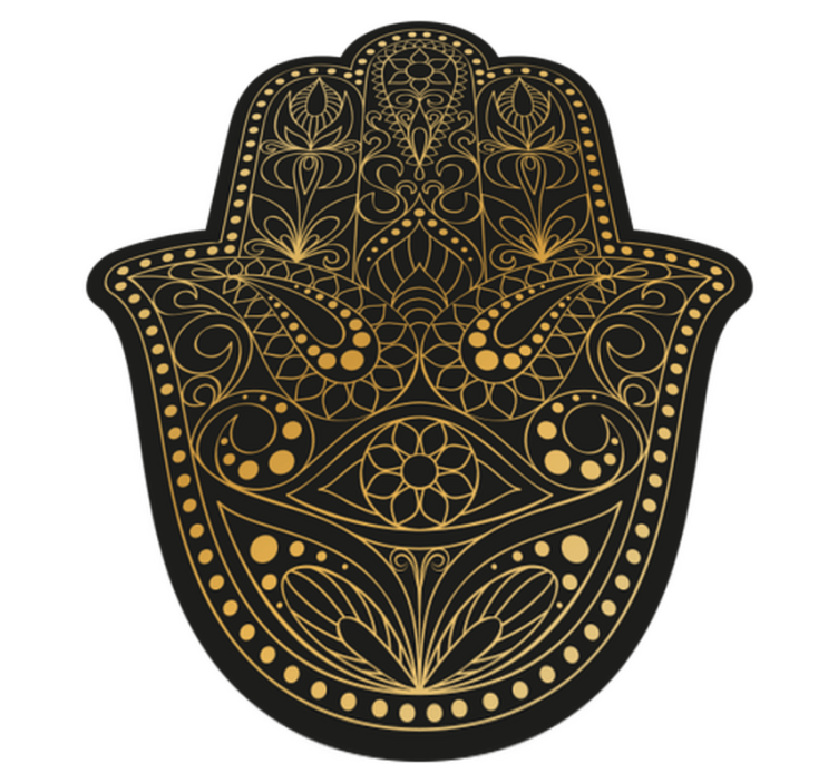 Tappeto vinile Mandala hamsa ornamentale - TenStickers