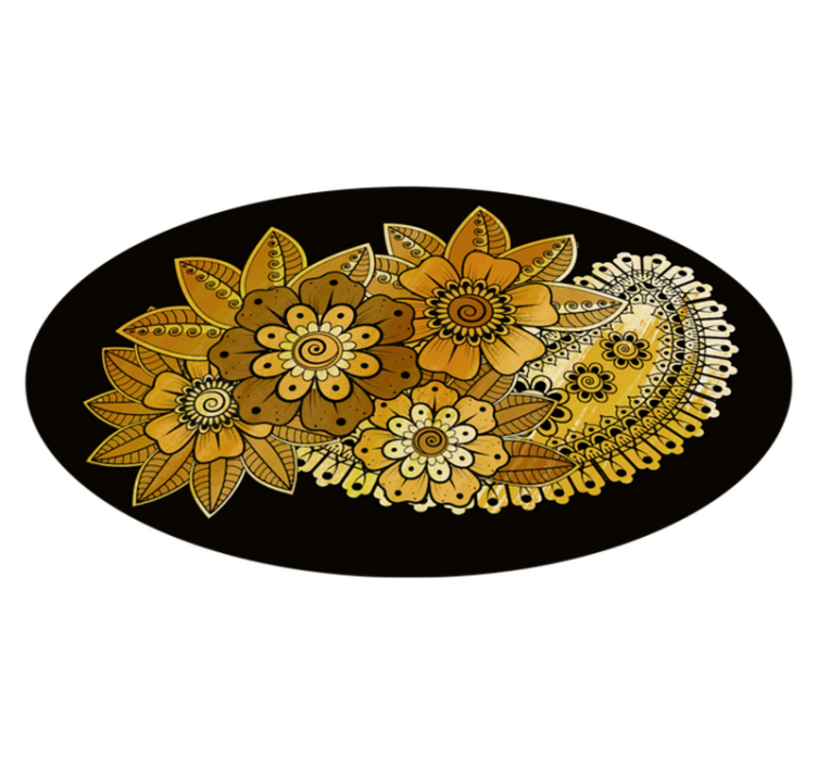 Tappeto vinile Mandala dettaglio del mandala - TenStickers