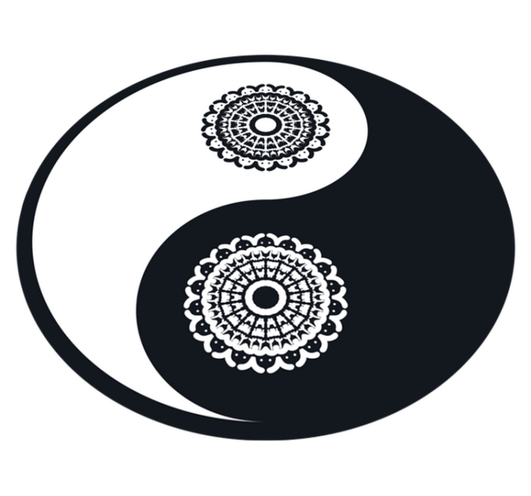 Tappeto vinile Mandala mandala yin yang - TenStickers