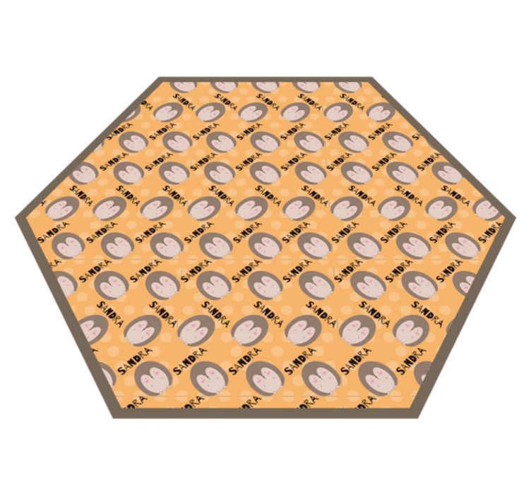 Tappeto vinile con nome cuori personalizzati - TenStickers