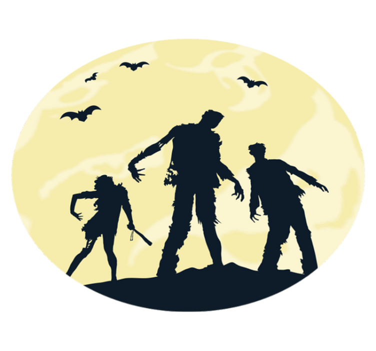 Tappeto vinile Halloween sagome di halloween - TenStickers