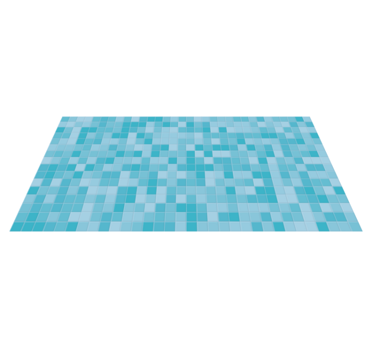 Tappeto vinile piastrelle tessere di mosaico acqua - TenStickers