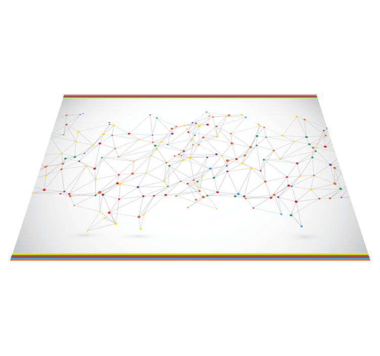 Tappeto vinile geometrico connessioni geometriche - TenStickers
