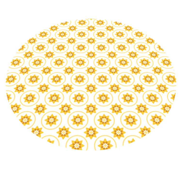 Tappeto vinile fiori concetto floreale giallo - TenStickers