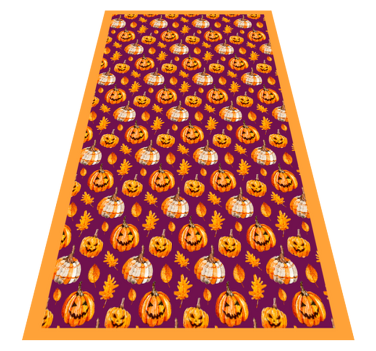 Tappeto vinile Halloween modello di zucca - TenStickers
