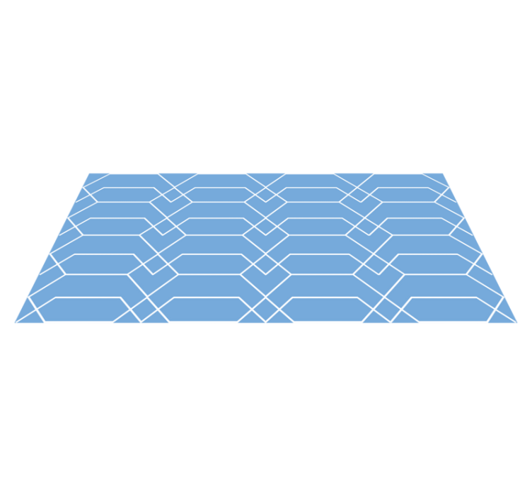 Tappeto vinile geometrico linee blu geometriche - TenStickers