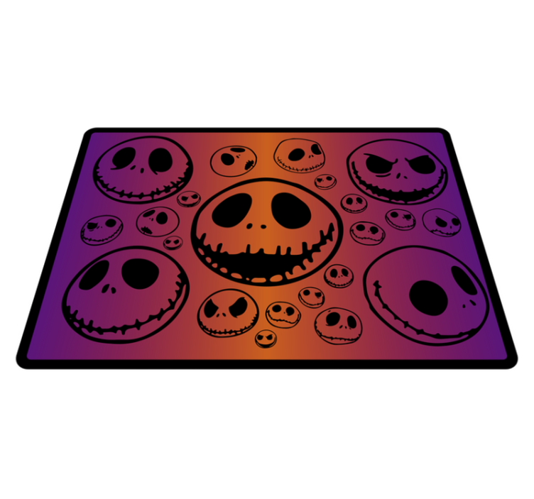 Tappeto vinile Halloween modello di teschi spettrali - TenStickers