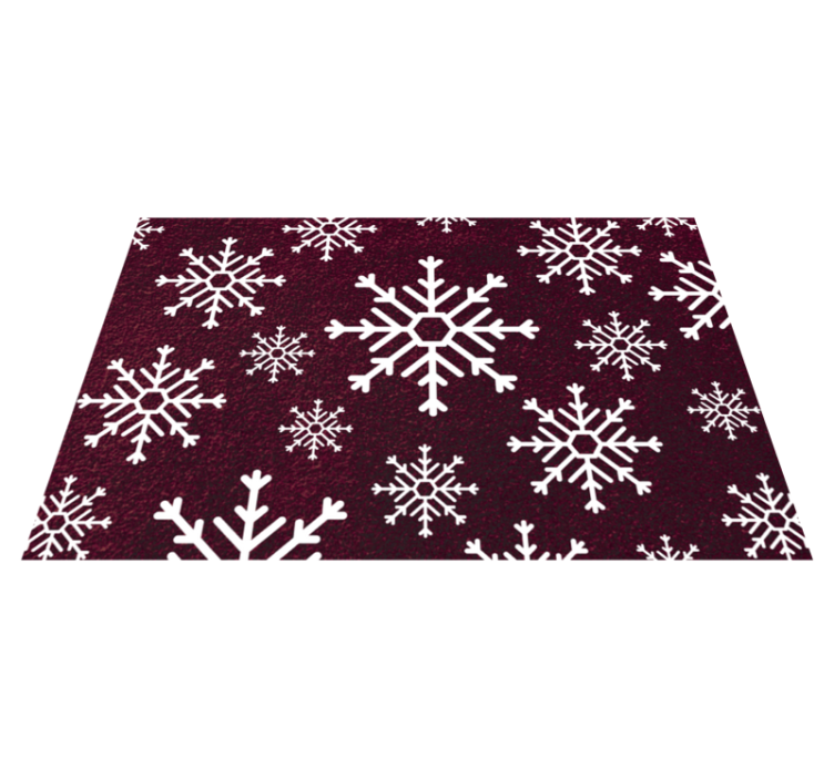 Tappeto Vinile Natale fiocchi di neve festivi - TenStickers