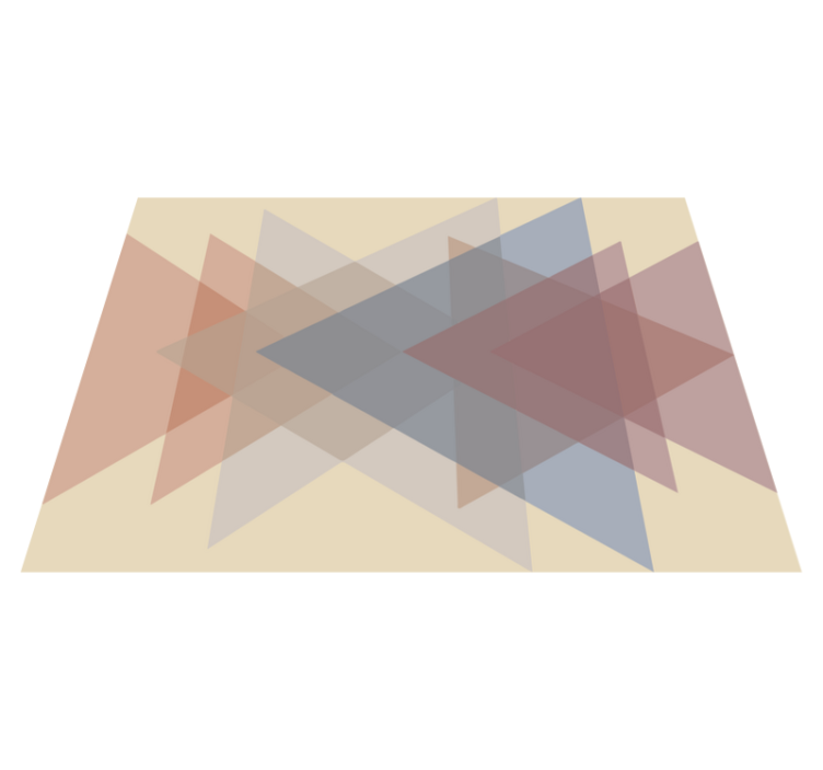 Tappeto vinile geometrico sovrapposizione geometrica - TenStickers