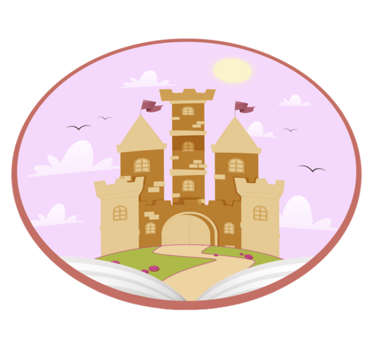 Tappeto vinile per bambini castello da favola - TenStickers
