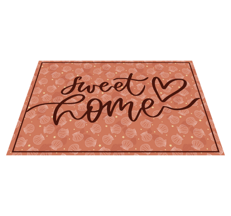 Tappeto vinile frase dolce cuore domestico - TenStickers