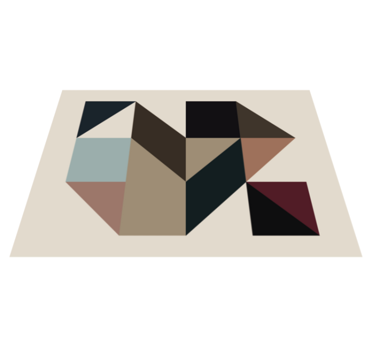 Tappeto vinile geometrico decorazioni con forme geometriche - TenStickers