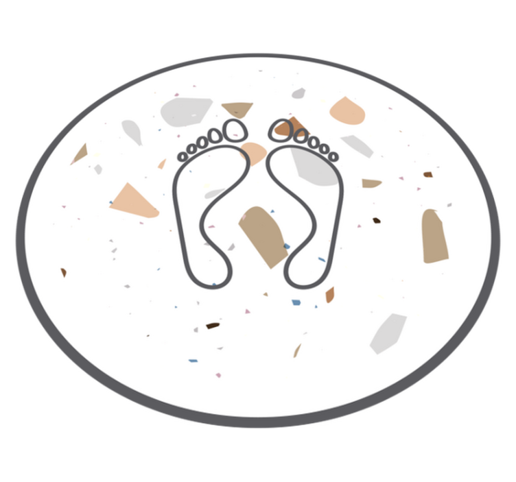 Tappeto vinile bagno impronta astratta - TenStickers