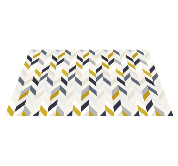 Tappeto vinile geometrico motivo a zigzag chevron - TenStickers