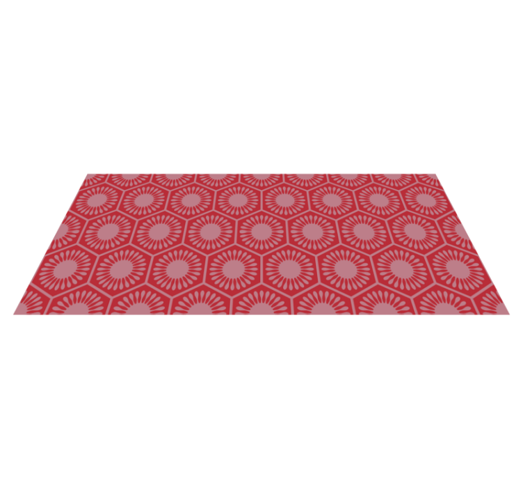 Tappeto vinile geometrico insieme di motivi circolari - TenStickers
