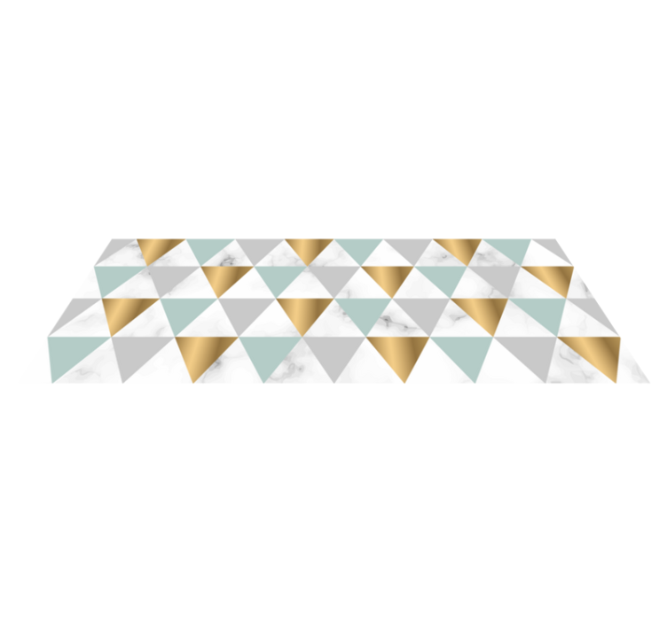 Tappeto vinile geometrico mosaico geometrico triangolare - TenStickers