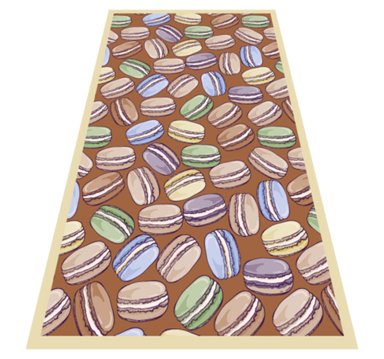 Tappeto pvc cucina motivo macarons colorati - TenStickers