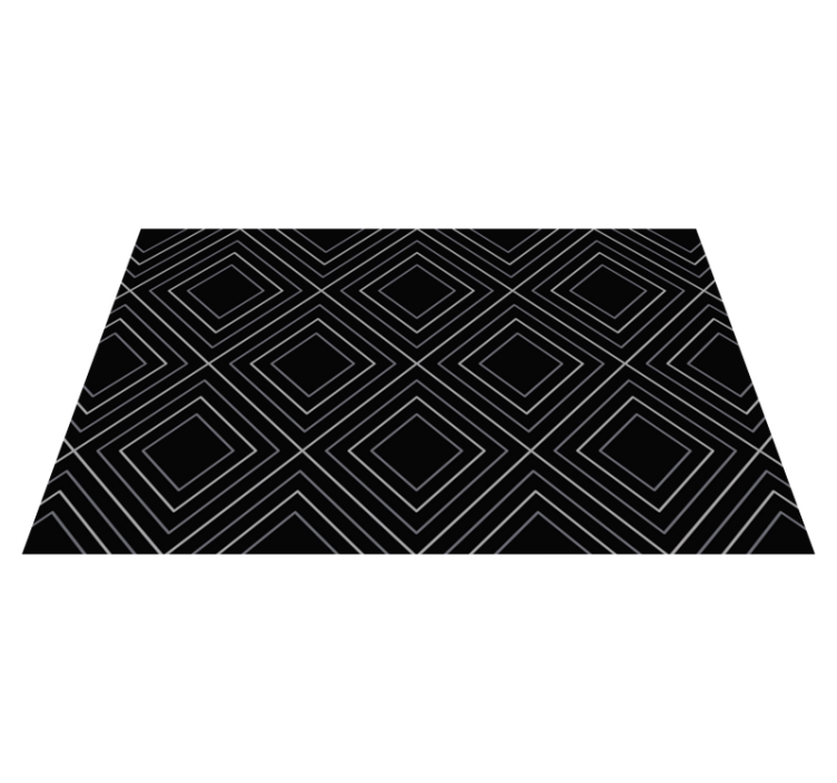 Tappeto vinile geometrico geometrico monocromatico - TenStickers