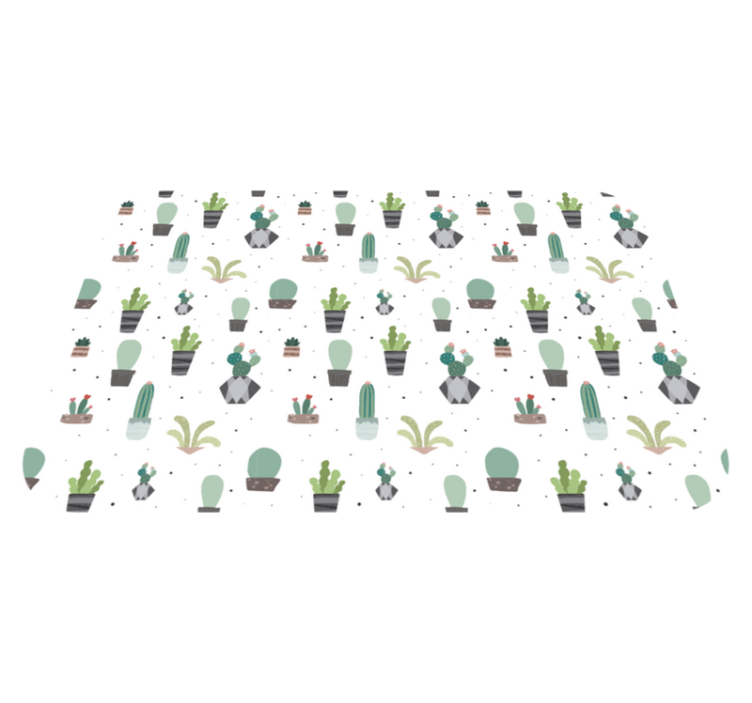 Tappeto vinile fiori modello di cactus - TenStickers