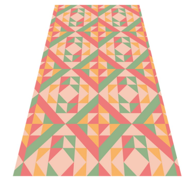 Tappeto vinile geometrico insieme a motivi geometrici - TenStickers