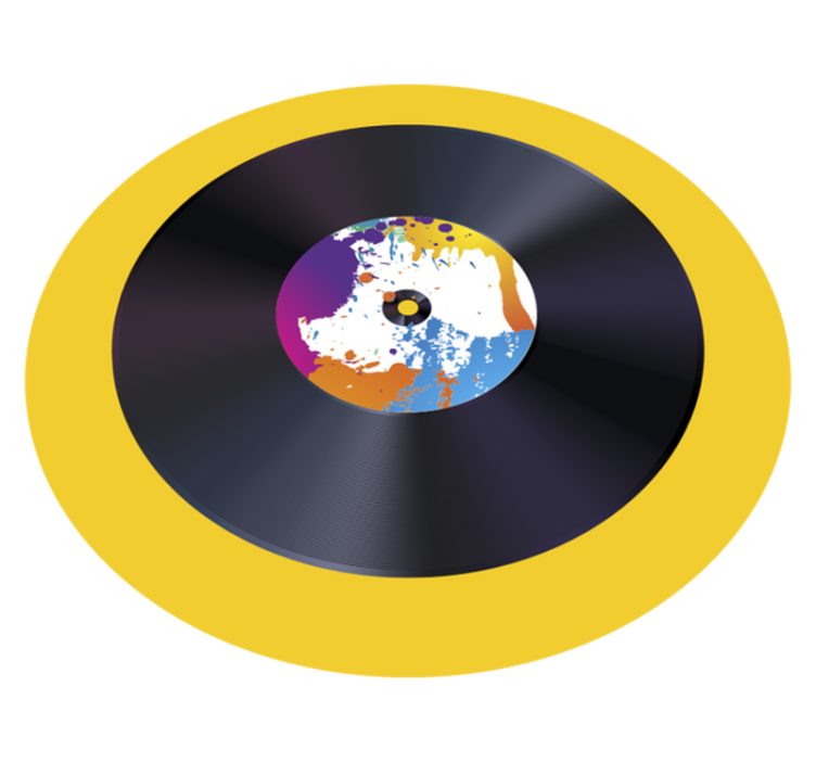 Tappeto vinile motivi record splash astratto - TenStickers