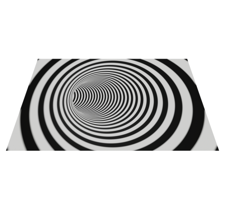Tappeto vinile geometrico turbinio di illusione ottica - TenStickers