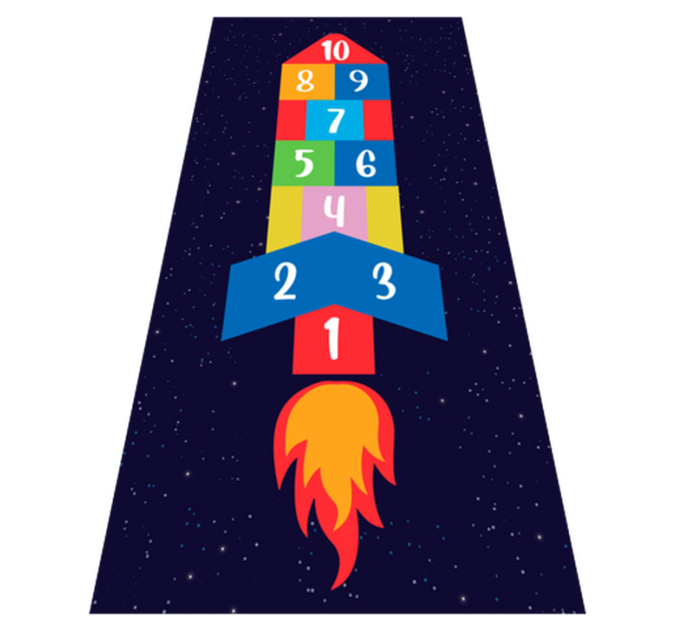 Tappeto vinile giochi gioco della campana spaziale - TenStickers