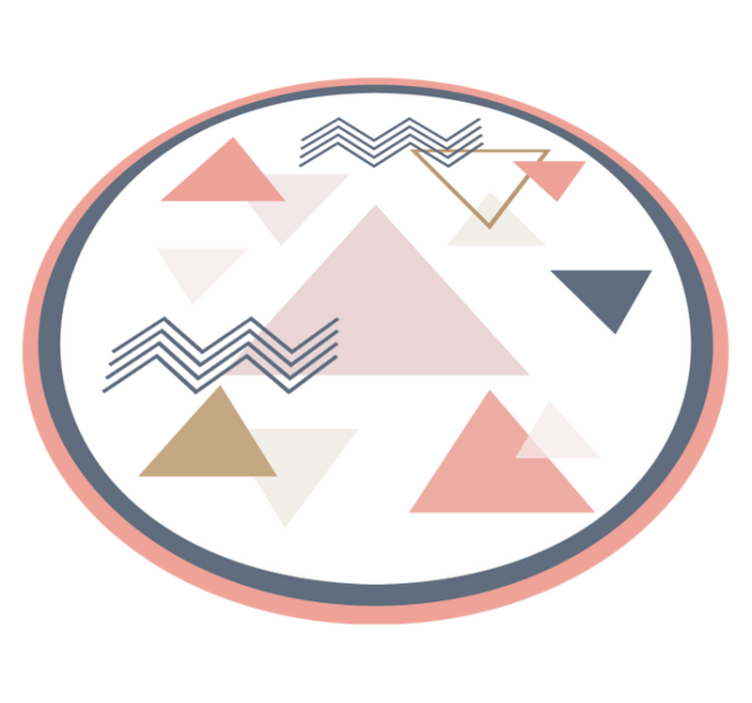 Tappeto vinile geometrico cerchio astratto geometrico - TenStickers