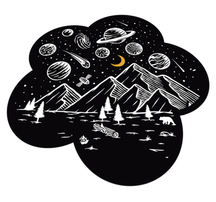 Tappeto vinile giochi scena di avventura spaziale - TenStickers